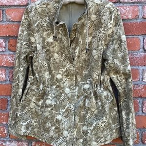 Orvis cotton floral camouflage jacket NWOT